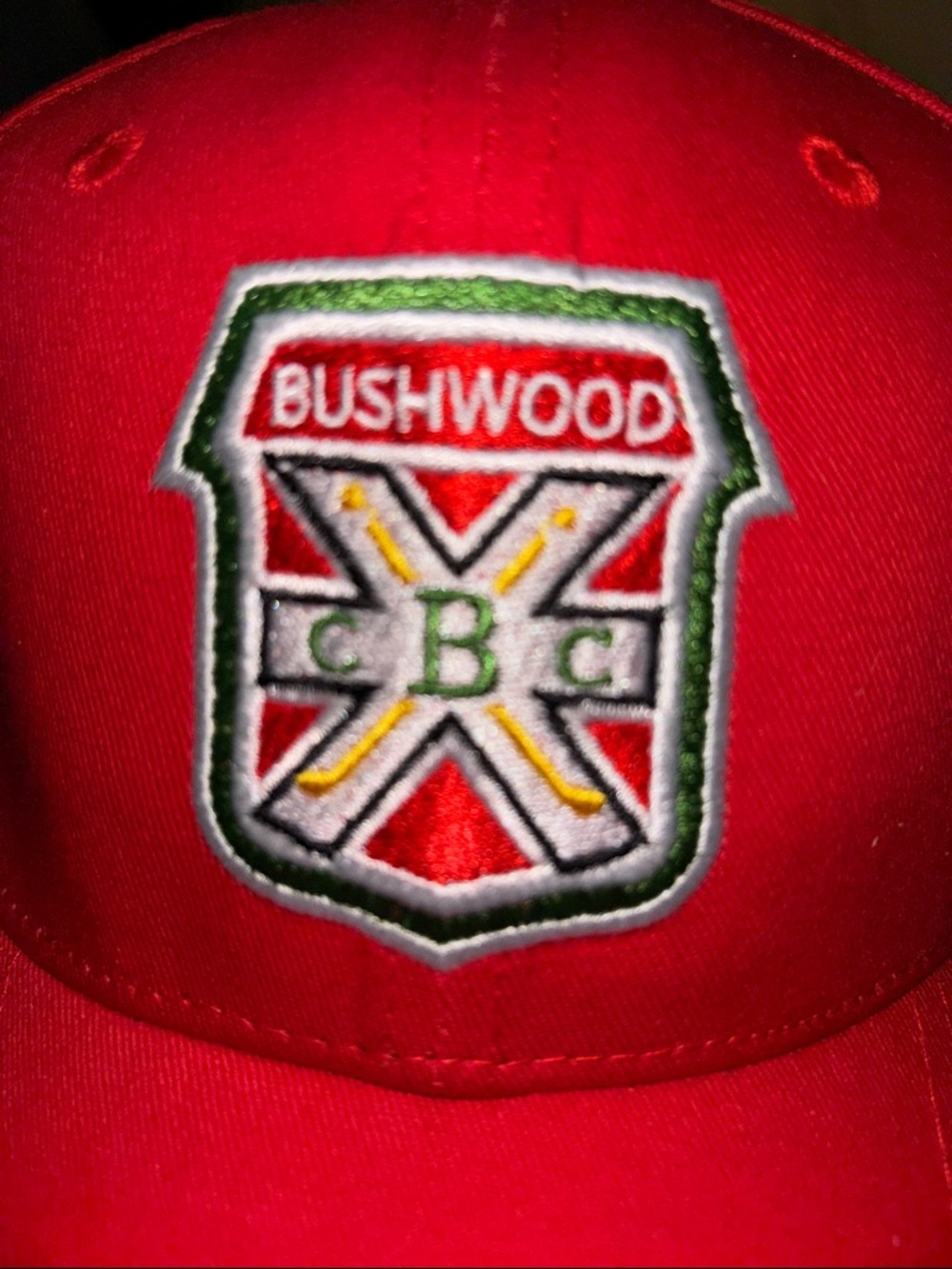 Bushwood Embroidered Red Baseball Cap NWOT
